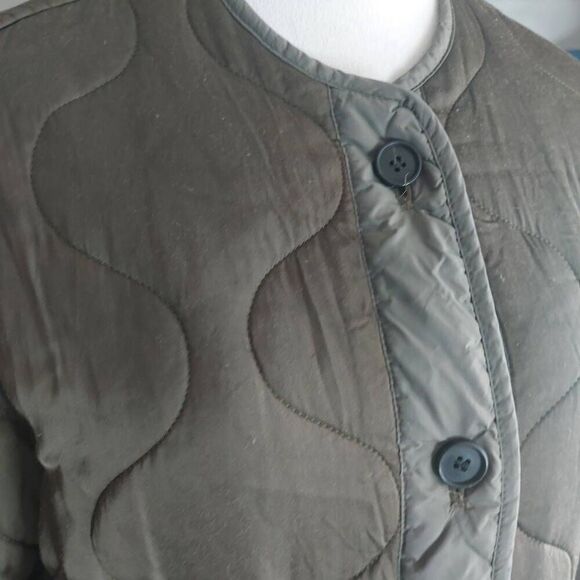 All Saints Hayes Quilted Jacket - Size XS Olive Green - Picture 11 of 15
